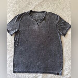 Lucky Brand Charcoal Short Sleeve Henley